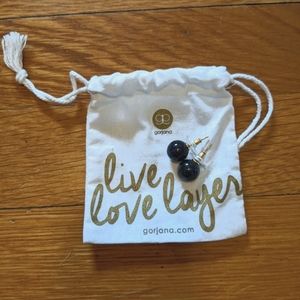 Gorjana navy sparkle earrings